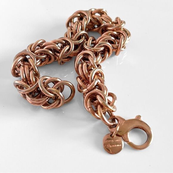 Dyadema Bronze Italy Byzantine Chain Link Bracelet - Picture 5 of 5
